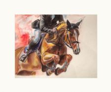 Painting of a Showjumping Horse